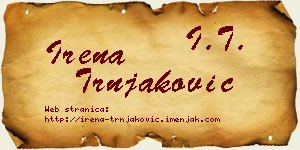 Irena Trnjaković vizit kartica